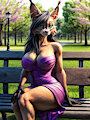 AI drawn Nicole the Lynx in park