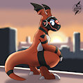 Ruroa The Guilmon (Protogen Mask Version) by Adroan