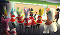 christmas cheer-leaders by Matachu