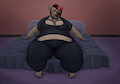 Just resting on the bed