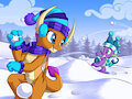 Snowball fight by Foxlover91