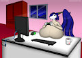 Lilly Jugando de sus videojuegos en noches Frias by Crushtar