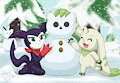Building snowmen by Shadowhamham