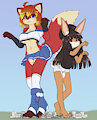fox and bnuuy by AlloyRabbit