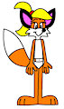 Katelynn the Fox in Whities by CartoonFoxArt2002