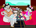 Tina And Diane At The Buffet by chubbysong321