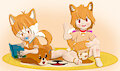 Some Shibe bab boys :3 by robbyarts