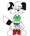 Nelson the Dog with Shorts Down