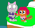 Gift: Alexa the Cat and Fitch on Bed