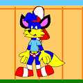 Alex the Fox in Briefs Wedgie Stuck in Wooden Fence