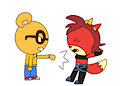 Arthur Read punches Fiona Fox for slapping Tails
