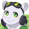 Hippo boy wearing black goggle.