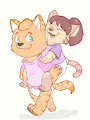 Kitty Piggyback Ride -By LittleBearArnold-