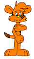 Ty the Tasmanian Tiger Covering himself naked