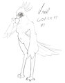 Ariel Concept Sketchs (Secretary Bird) by EnvyBlacksun