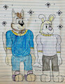 Smokey and Derek in the snow by SmokeyTheBun