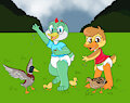 Ducky Feeding -By NazzNikoNanuke-