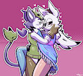 Commission for mokimonky & nachokokoni by Felino