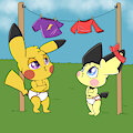 Pika Laundry Drying -By NazzNikoNanuke-