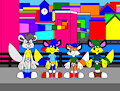Elemental, Alex, Billy and Sid in Rainbow City