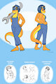 Adoptable MILF Mechanic Lizardgirl by paullucas