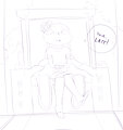 My bnuy as a princess, a bit unhappy too..