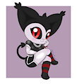 Smol goth kitty by IzziPurrito