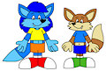 Anthonitecus and Astraligor wearing toonlandian outfits (drawn by ToonlandianFox2002)
