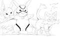 Sketch 160 - Super Pikachu , Pikachu Pop Star & Litten