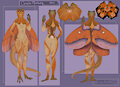 Carnelia the Frilled Lizard ::Commission:: by LobaDeLaLuna