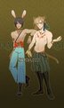 Hare and Cat by soda222