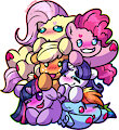 Mane 6 Pone Pile