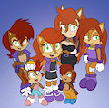 So Many Sonias  (Comm) by Shadowwalk