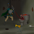 Mimic toilet fight