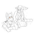[Old Art] Kendall and Hannah in the Pool by Rawr