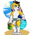 Trevor's beach time ! by somahound