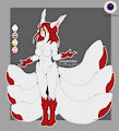 Red White Kitsune Adopt-CLOSED