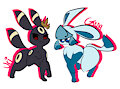 some more eeveelutions by 1upGobbo