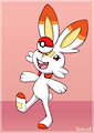 Scorbunny balances a ball