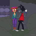 Deer and wolf by VylfGor