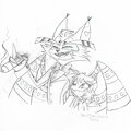 Husk & Hazel Sketch 1 by Waspstar986