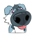 Cute Snoot Boop YCH Sticker for Vaht !