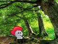 Knight helmet and the tree (By kimmychucart) by TopHatXDusty68