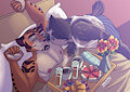 riq and miles v-day