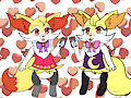 Chocolate Sharing Braixens -By StarryBiBi-