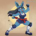 Lucario OC - Roseanna Rowe by Rayfox