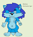 Anthonitecus the blue wolf (drawn by Spongebob155)
