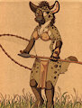 Hyena Huntress Brown Paper