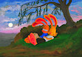 Bunnies under Tree by Skretch