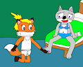 Katelynn Touches Daisy's Rubber Paw